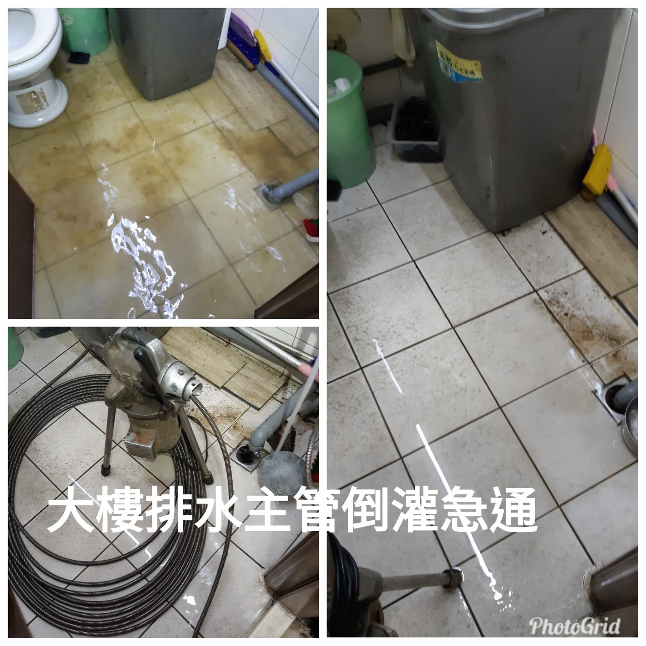 台北市大安區大樓排水主管倒灌急通